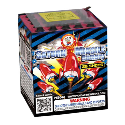 P5604A SATURN MISSILE BATTERY 25'S – Liberty Fireworks