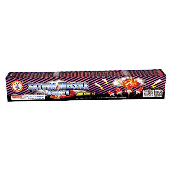 SATURN MISSLE BATTERY 200'S - Item # P5604C – Liberty Fireworks